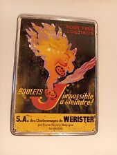 Canvas advertising plate Ball J coal from Belgium Werister decoration