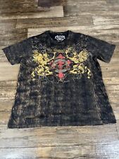 Avirex T Shirt Mens 3XL Logo Men's Shirt Brown Short Sleeve Crewneck Y2K Grunge