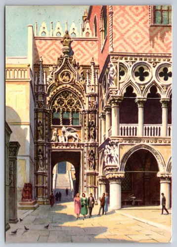 Venice art painting postcard - painting,