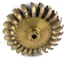 Large Pelton Turbine Wheel - 14" Diameter , 30LBS Approximately - Solid Brass