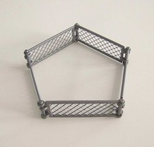PLAYMOBIL (T2204) FARM - Lot of 5 Grey Grilled Barriers for Animals