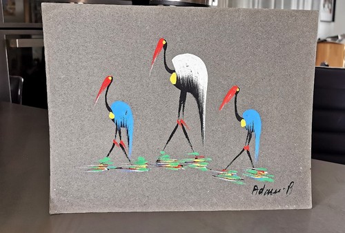 Peinture africaine gouache sur