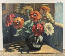 Huile sur toile signée École