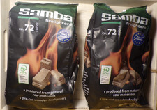 LOT DE 2 X 72 CUBES ALLUME-FEU ( CIRE & BOIS) - POELE A BOIS, INSERT & BARBECUE