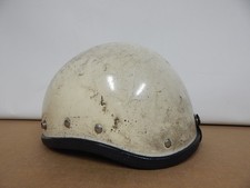 Vintage Buco Defender White Half Shell Motorcycle Bobber Helmet w/ Lining