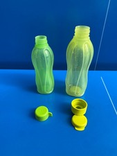TUPPERWARE LOT DE  2 GOURDE ECO SPORT 1 l + 1 DE 0,750 l  LOISIRS VERT TBE