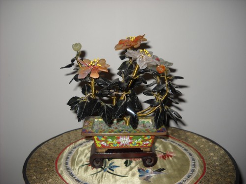Cloisonne pot jardiniere - cloisonne, arbre