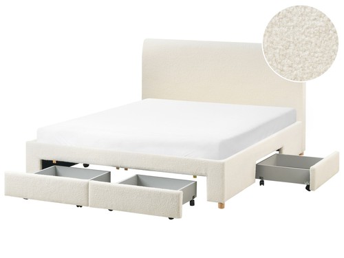 Lit moderne bouclé - lit,