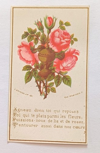 Ancienne image pieuse agneau - ancienne,