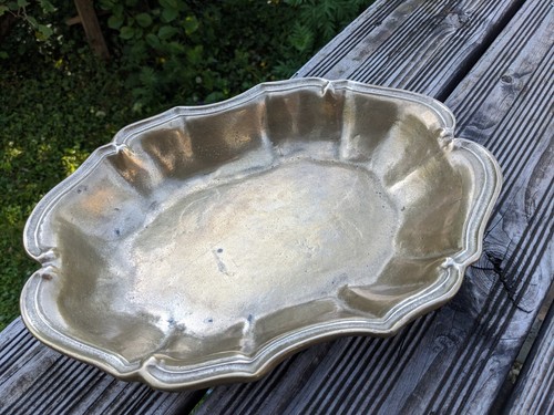 Plat creux bronze argenté - creux,