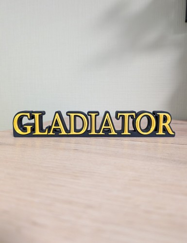 Plaque logo gladiator - plaque, 3d