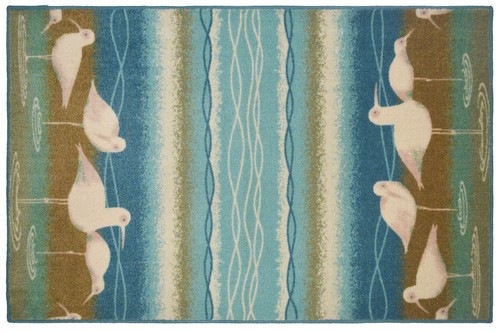 Wading seagulls accent rug - accent, mat