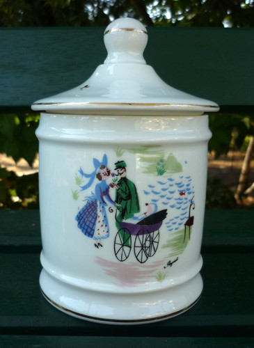 Pot apothicaire porcelaine - en,