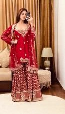 SHARARA SALWAR KAMEEZ PAKISTANAIS INDIEN MARIAGE FÊTE ROBE BOLLYWOOD COSTUME