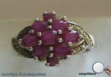  *Ruby ring silver ring ring with ruby rubies sterling in 925 silver size 57