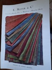 MEYER Cie velour fabrics Smyrna Argenta HONNECHY advertising paper ILLUSTRATION 1926