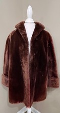 VINTAGE *NELSON ROYAL STAR* 1950s MOUTON LAMB COAT - RICH BROWN