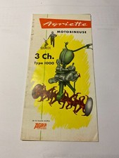 AGRIA Agriette 3hp Tiller Advertising Notice Type 1000 - Undated