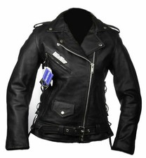 Veste Femme En Cuir Pour Moto