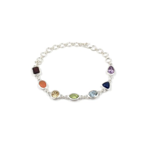 Bracelet argent 925 pierres - en,