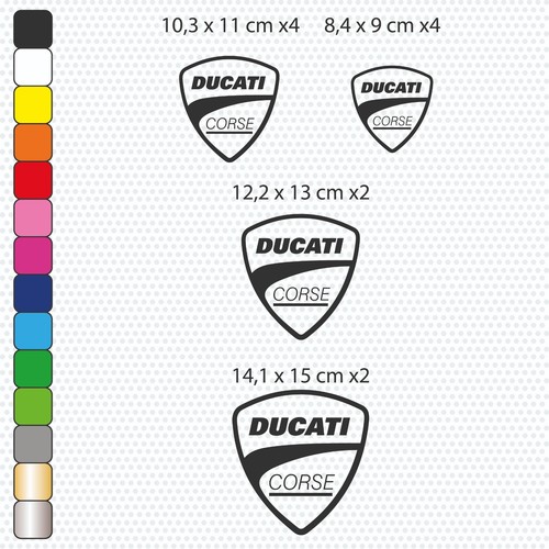Ducati 12 stickers vinyles - 12,