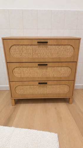 Commode tiroirs bois naturel - commode, 3