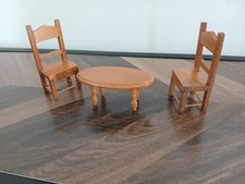 Ensemble Chaise + table ancienne pour Maison de poupée