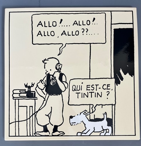 Herge plaque emailllee - herge,