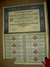 Action Ancienne AZUR à Villetaneuse 1929 oil oil gasoline pump gasoline 