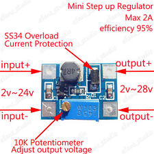 DC-DC Boost Converter 3.3v 5v 9v 12v 2A Adjustable Step Up Power Supply Module