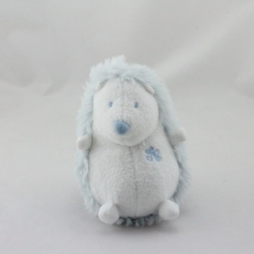 Doudou hérisson bleu blanc