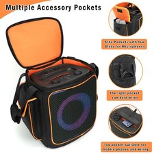 Sac à dos noir EVA sac de rangement compatible avec JBL Partybox2 32x36x9
