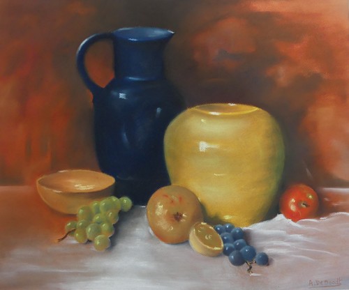 Pastel tableau nature morte - tableau,