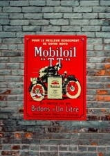 Plaque émaillée MOBILOIL TT enamel sign emailschild