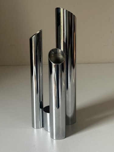Vase moderniste chromé - moderniste,