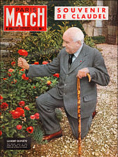 Paris Match n° 310 du 5 mars 1955 - Paul Claudel / Gala de l'Union des artistes