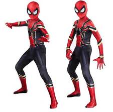 Superhero Spiderman Cosplay Costume Bodysuit Jumpsuit For Kids Holiday Party