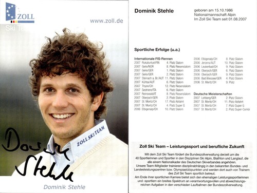 Dominik stehle autographe - dominik,