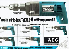 Advertising Advertising 038 1981 AEG (2p) Powermatic SB Drill Black & Blue