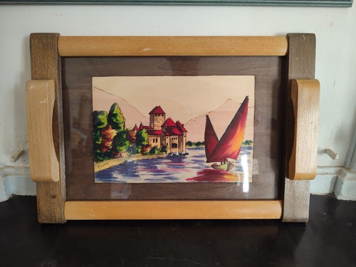 Plateau bois décor de - en,