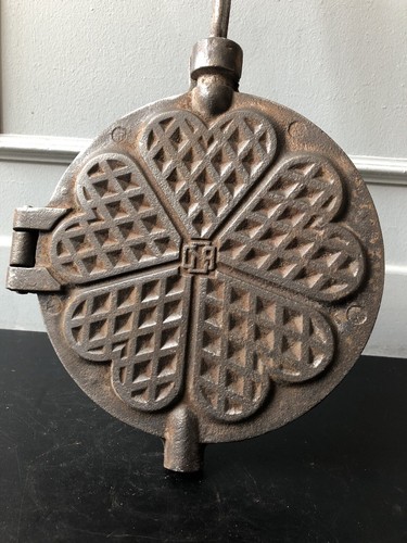 Vintage ancien gaufrier fonte - ancien,