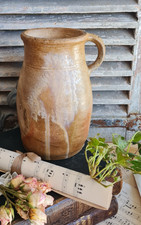 ANCIEN  POT GRES BEIGE CRUCHE