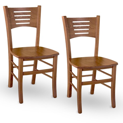 Set chaises amelia bois - 2, en