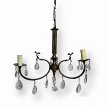 Lustre Vintage En Bronze Et