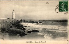Old postcard Cannes - Coup de Mistral (488461)