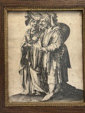 Masquerade - engraving 16th century - Robert Boissard - high epoch - chisel