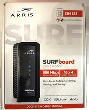 Arris Surfboard SB6183 Cable Modem 686 mbps 16x4 Docsis 3.0 New open box Xfinity