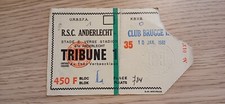 Ticket 1981 RSC Anderlecht vs