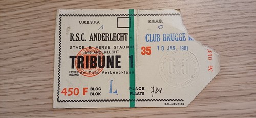 Ticket 1981 rsc anderlecht - ticket,