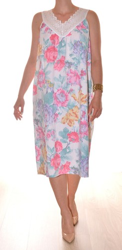 Robe longue fluide - mi-longue, vintage